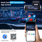 Dual Lens 4K+4K Dash Cam Recording Car Camera DVR Night Vision Video Recorder Built-In 5G Wi-Fi Support GPS Dashcam 24H Parking