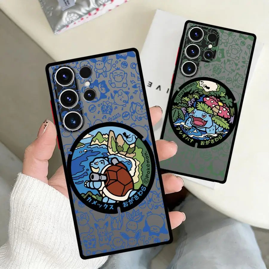 Funda Back Phone Cover Case for Samsung Galaxy S26 S21 S22 S24 Plus Note 20 Ultra 10+ S20 FE S23 FE S25 Ultra Anime P-Pokemon