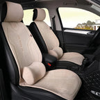Full Set Suede Car Seat Covers Universal Four Season Breathable Seat Cushion Car Accessories Interior Car Seat Protector Covers CM World