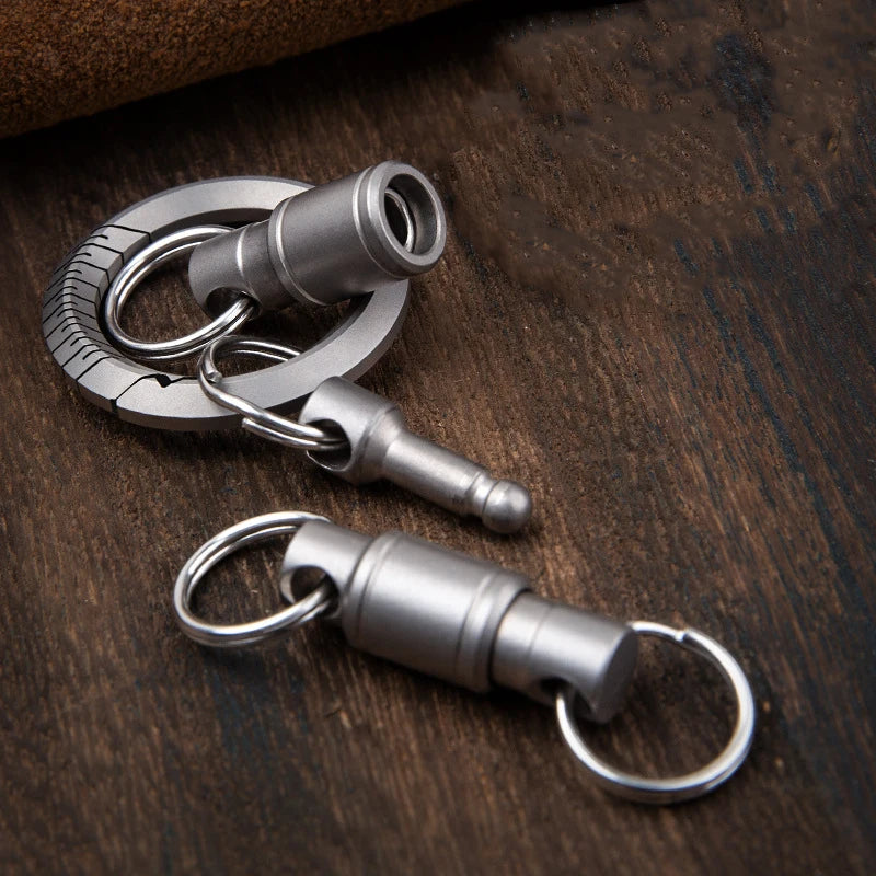Super Light TC4 Titanium Men Alloy Keychain High Quality Quick Release Mini CAR Key Chain Convenient Detachable Key Ring CM World