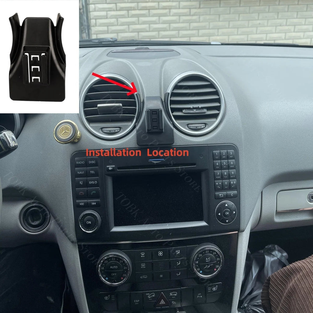 For Mercedes Benz ML W164 350 2005-2010 Car Phone Holder Strong Special Fixed Bracket Base Wireless Charging Cars Accessories CM World