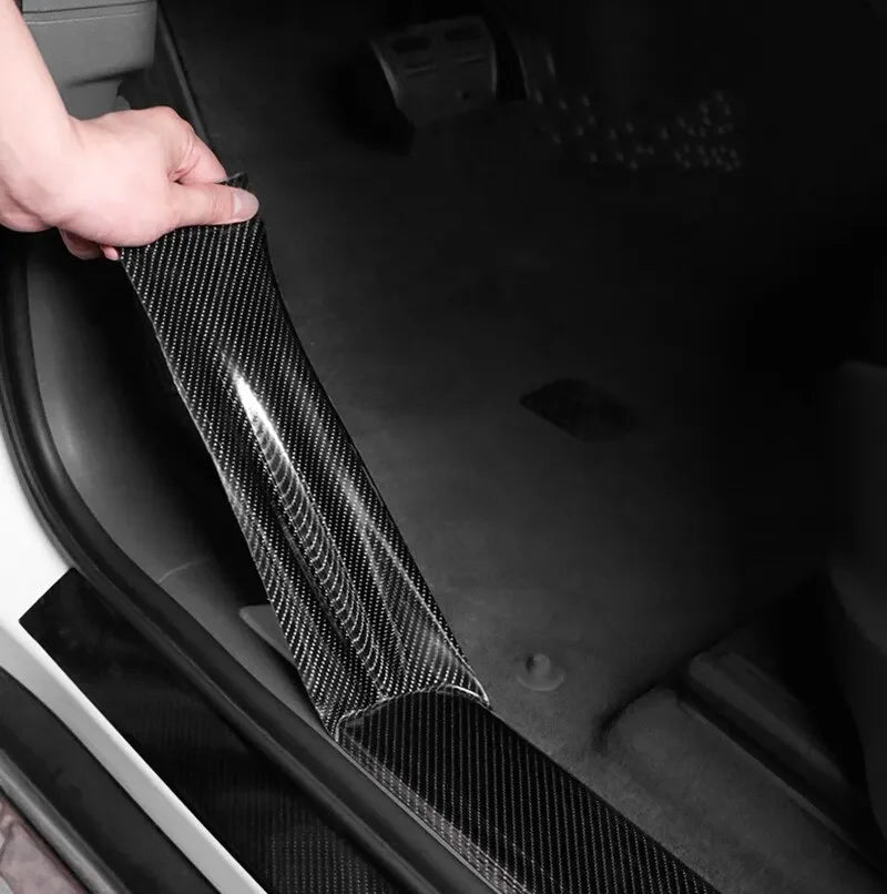 Carbon Fiber Vinyl Car Sticker Waterproof Glossy Black Vinyl Wrap Roll Matte Black Car Wrap Foil Console Computer Phone Cover Car Mobile World