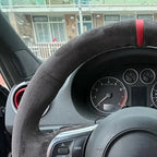 Non-Slip Black Suede DIY Car Steering Wheel Cover Braid For Audi TT TTS (8J) 2006-2014 A3 S3 (8P) Sportback R8 Car Accessories CM World