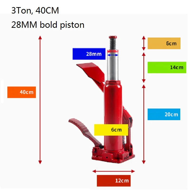2TON-4Ton Pedal foot type hydraulic bottle Jack for change tire of vehicle car off-road automobile SUV off-road tire tyre change