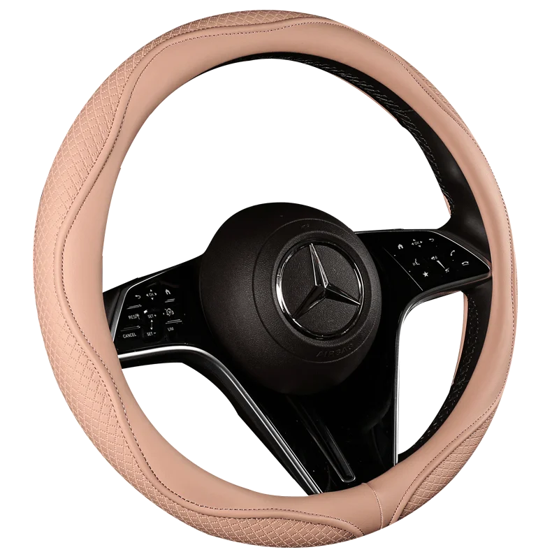 Car Anti-Slip Leather Steering Wheel Cover Universal Car Steering Wheel Protective Cover Fashion Style 38cm Sport Style Cool CM World