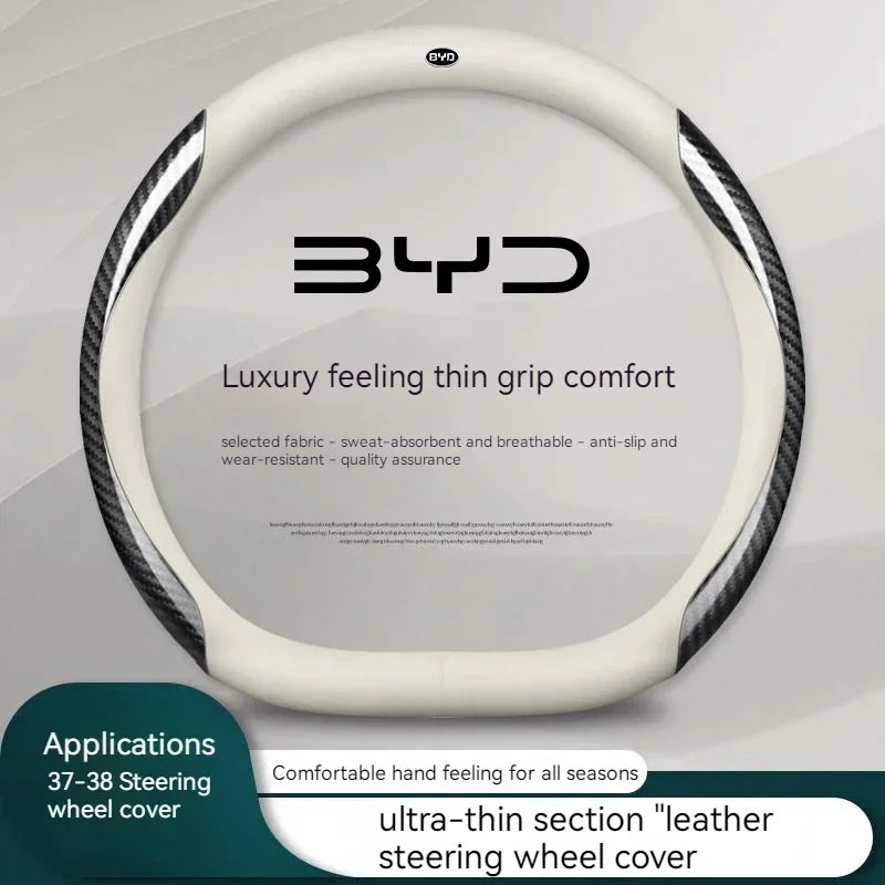 Genuine leather car steering wheel cover suitable for BYD Ato 3 Fa Feng Tang F3 E6 Yuan Song Plus EV F0 Qin Han Dolphin S6 CM World