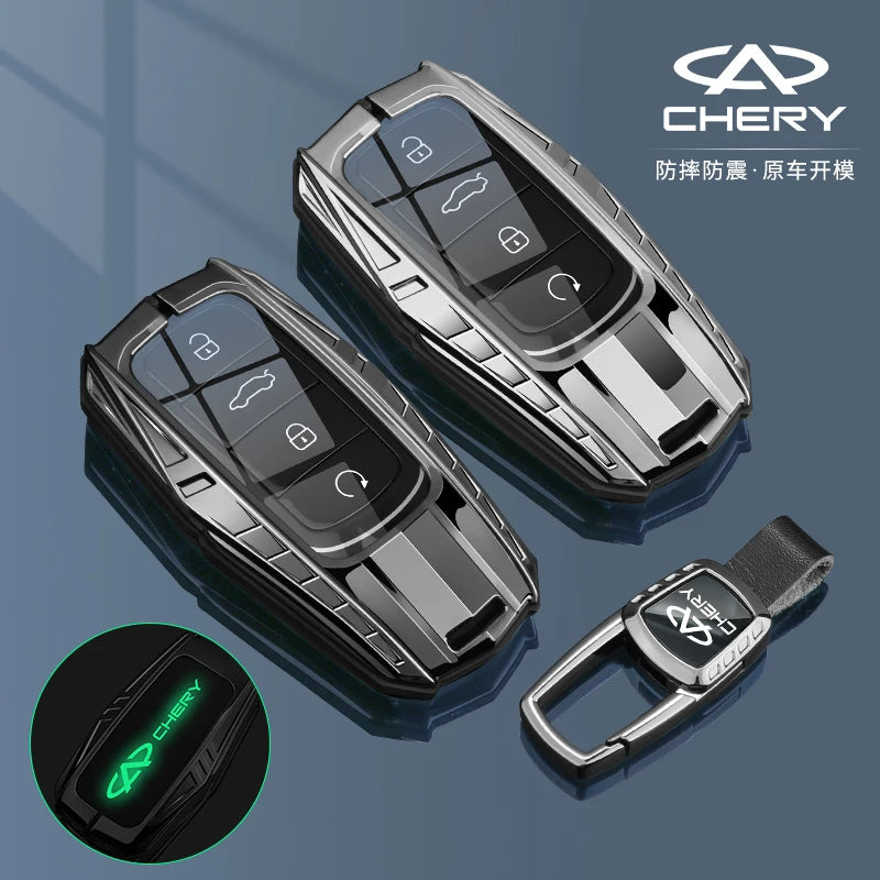 Zinc alloy car smart key case protective case suitable for Chery Tiggo 8 Pro Tiggo 8plus New Arrizo 5 Plus 7pro keychain