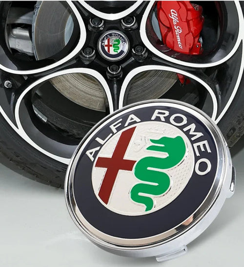 4pcs 58mm Car Wheel Rims Hub Center Caps for Alfa Romeo Logo Giulietta Mto Giulia GT 159 147 156 166 Stelvio Brera Aceessories CM World