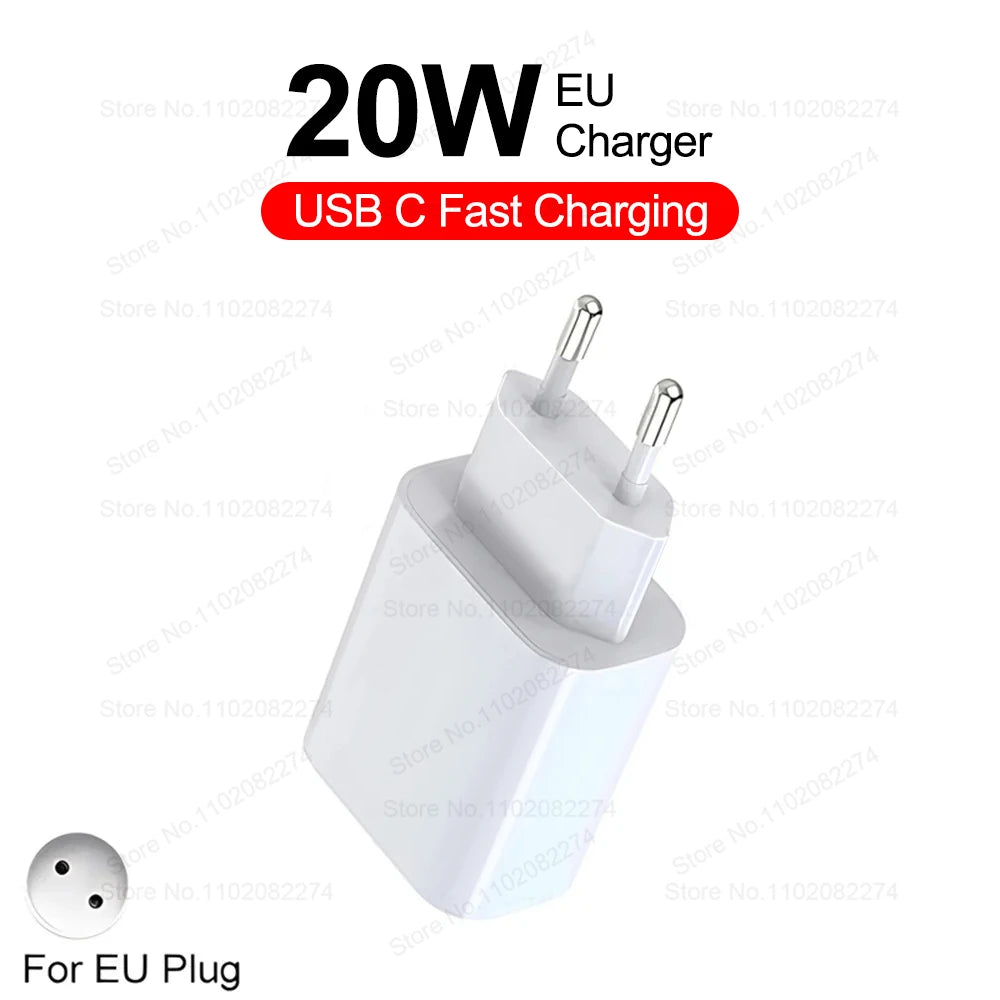 PD 40W USB C Fast Charger For Apple iPhone 16 15 11 12 13 14 Pro Max Plus Fast Charge Phone Charger USB Type C Cable Accessories Car Mobile World