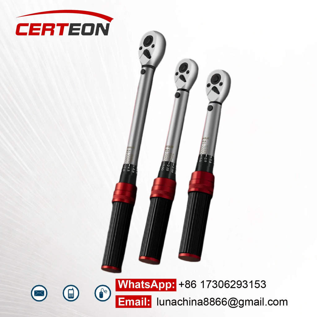 Torque Wrench Adjustable Click Ratchet Preset 1/4 3/8 1/2 Inch for Car Motorcycle Repair Maintenance Tool