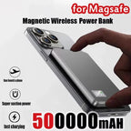 3 IN 1 Power Bank For MagSafe 50000mAh Slim Magnetic Wireless Power Bank 22.5W External Battery For iPhone Samsung 2026 Car Mobile World