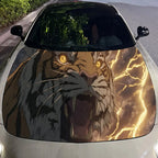 Intense Thunder Tiger Car Hood Stickers - Self-Adhesive, Waterproof and Durable Vinyl Wrap, Decorate And Protect Your Car, Fit F