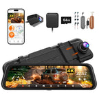 WOLFBOX M40 Dash Cam 4K+1080P With Voice Control ADAS Built in 5GHZ WI-FI and GPS Video Recorder Front and Rear Dash Camera Car Mobile World