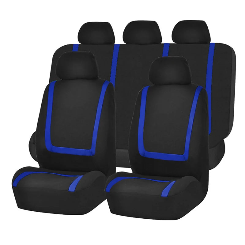 Universal Stripe Style Polyester Fabric Car Seat Covers car Leather Seat Covers CM World