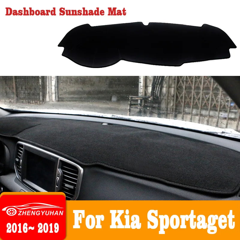For Kia Sportage 4 QL 2016 2017 2018 2019 2020 2021 2022 Car Dashboard Sunshade Anti-UV Anti-Dirt Carpet Protect Mat Accessories