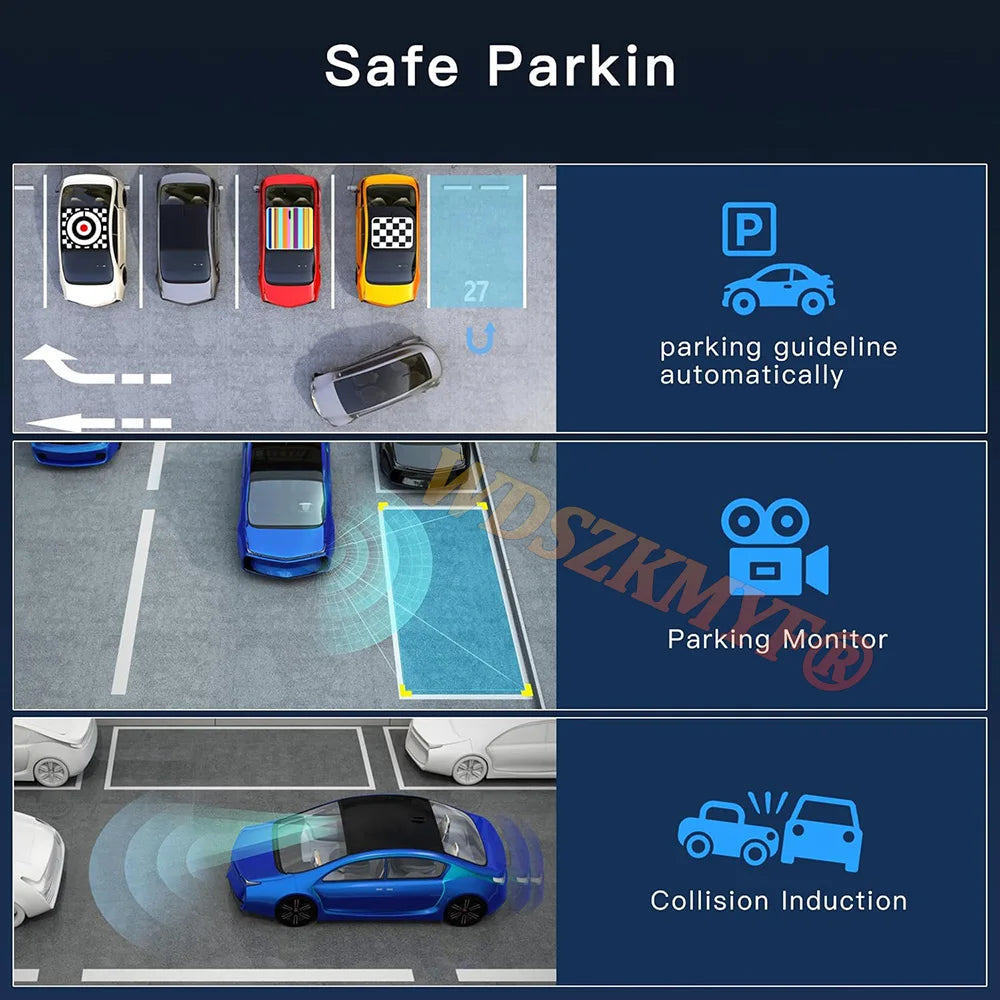New WIFI 4Channel 360 Degree  Car Dvr 1080P Video Recorder WiFi APP Dashcam 24h Parking Monitor Rear View Camera Car Recorder Car Mobile World