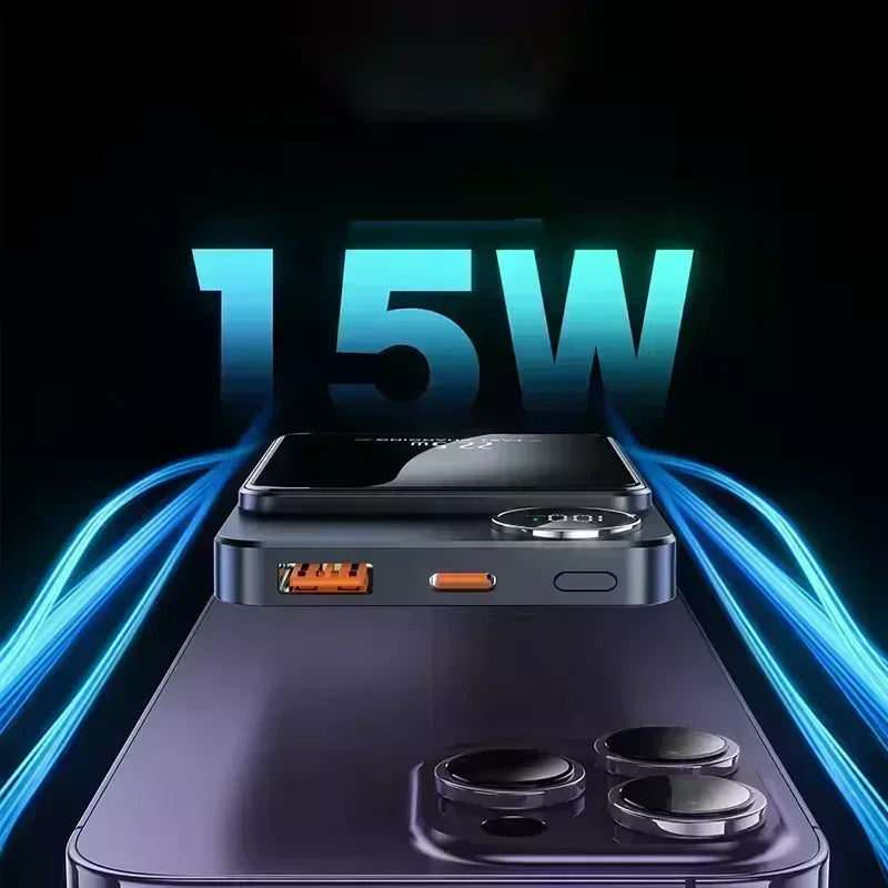 Lenovo Magnetic Wireless Power Bank 500000mAh PD22.5W Large Capacity Fast Charging External Battery For iPhone Huawei Samsung Car Mobile World