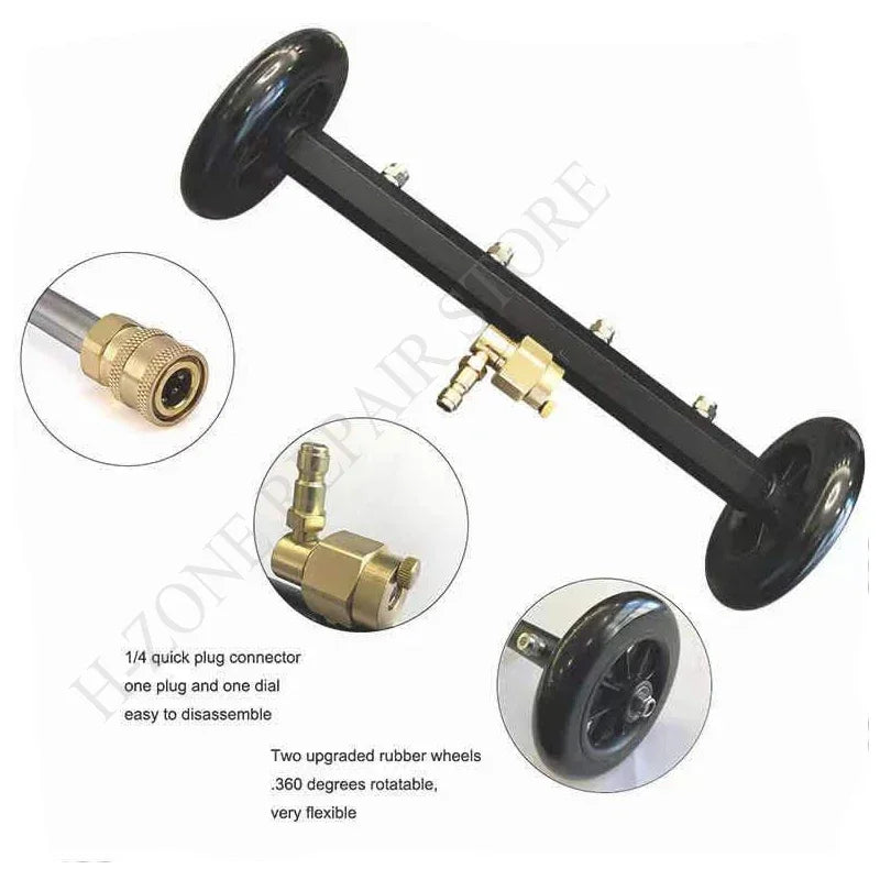 5000PSI car chassis high pressure washer 16 inch electric car washing locomotive bottom water broom with 2 extension rods CM World
