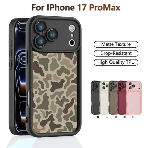 2026 New Camo Pattern Phone Case for iPhone 11-17 Pro Max/Plus/Air |   Shockproof Rubber Cover |   Gift for Hunter & Outdoor Car Mobile World