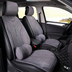 Full Set Suede Car Seat Covers Universal Four Season Breathable Seat Cushion Car Accessories Interior Car Seat Protector Covers CM World