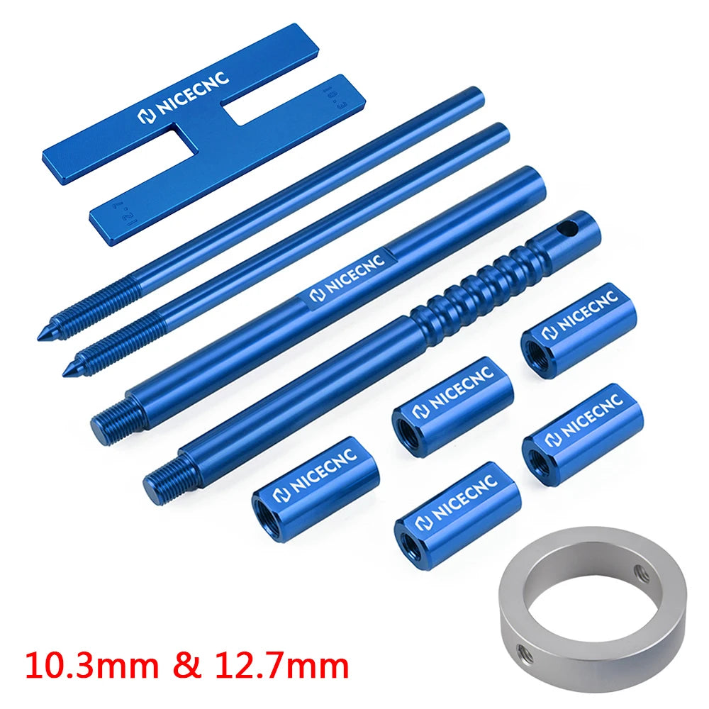 NICECNC Motorcycle Double Ended Fork Cartridge Damper Rod Holding Plate Tool for 13.3/14.3mm Cartridge Rod for KTM Honda Yamaha CM World