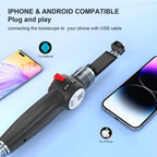 Ralcam Articulating Borescope, Two-Way 180° 6.2mm Lens, 6pcs LED Lights, HD 1080P Inspection Camera for IOS&Android