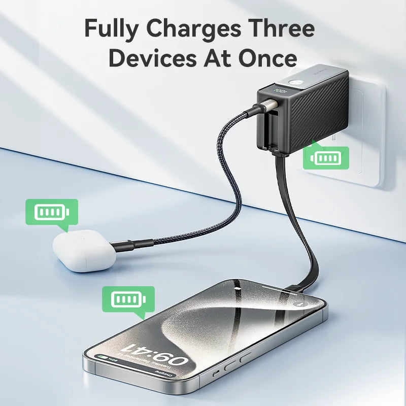 KUULAA Power Bank 5000mAh 35W Fast Charging Portable Charger with Built-in USB C Cables & AC Wall Plug US Charger For iPhone 17 Car Mobile World