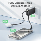 KUULAA Power Bank 5000mAh 35W Fast Charging Portable Charger with Built-in USB C Cables & AC Wall Plug US Charger For iPhone 17 Car Mobile World