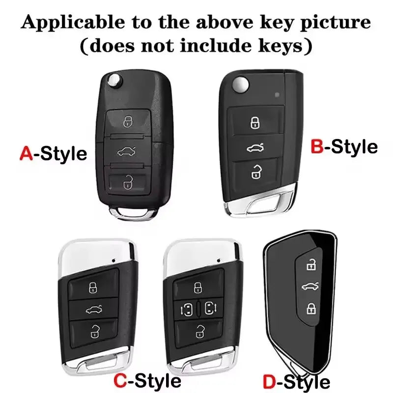 Zinc Alloy Car Remote Control Key Case Cover Holder Shell Fob for Skoda Kodiaq Protection Key Chain Buckle Keyless Accessories CM World