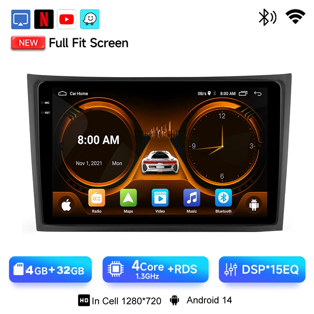 JIUYIN 10.1“ Car Radio Player For Volvo XC90 2004-2014 Android15 Multimedia Wireless CarPlay Audio Auto Video Stereo GPS Screen CM World