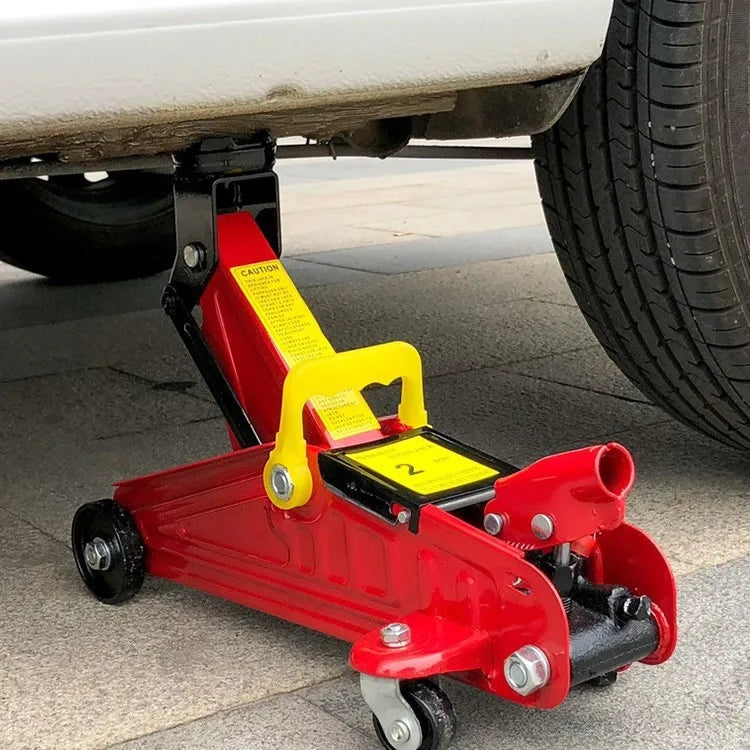 2T Manual Hydraulic Floor Jack Vehicle Lifting Tool for Outdoor Repair & Roadside Emergency Use