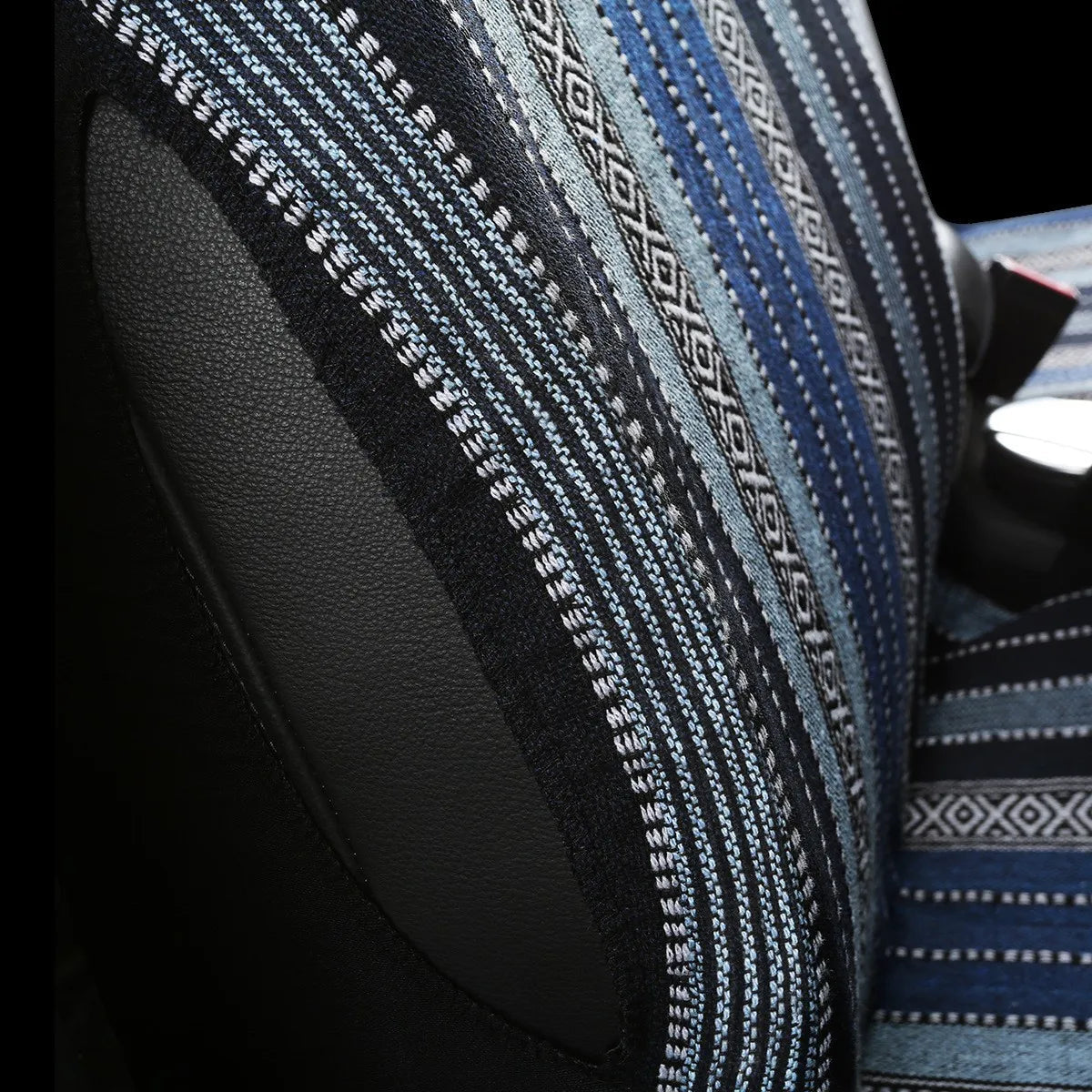 Car Seat Cover Front Set rear Seat covers Washable Breathable Striped Woven Cloth Covers CM World