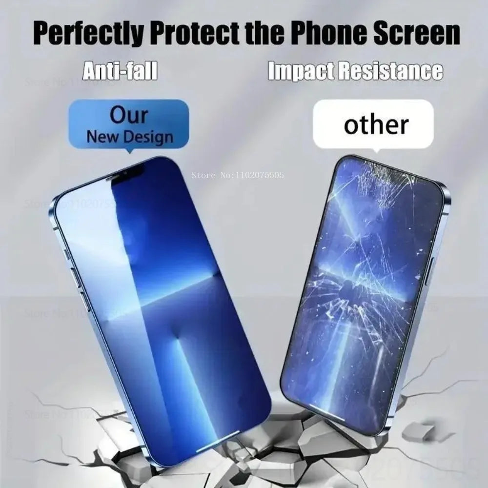 5Pcs 9H Tempered Glass for IPhone 16 Promax 14 Plus 15 Promax 11 12 13Mini 7 8 Screen Protector 17 Promax 15 Plus 16E Black Edge Car Mobile World