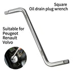 Oil Drain Plug Wrench Key 8mm 10mm Square Head Engine Oil Pan Removal Tool Auto Repair Hand Tool For Car Mechanics DIY Projects
