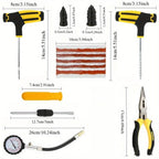 Universal Emergency Tire Repair Kit - Powerful Glue Complete Tools for All Vehicles Car/Motorcycles/Trucks Compact Portable Case CM World