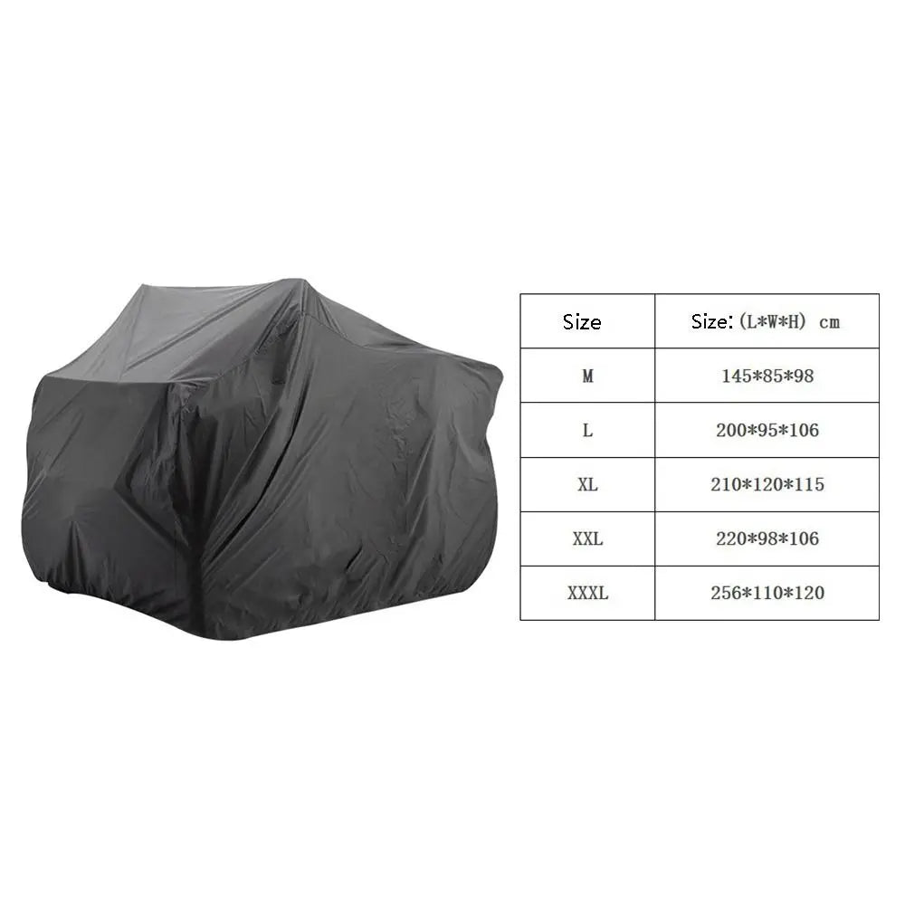Heavy Duty ATV Cover Waterproof Windproof 4 Wheeler Quad Bike Storage Cover Black All Weather Protection Car Quad Covers Car Mobile World