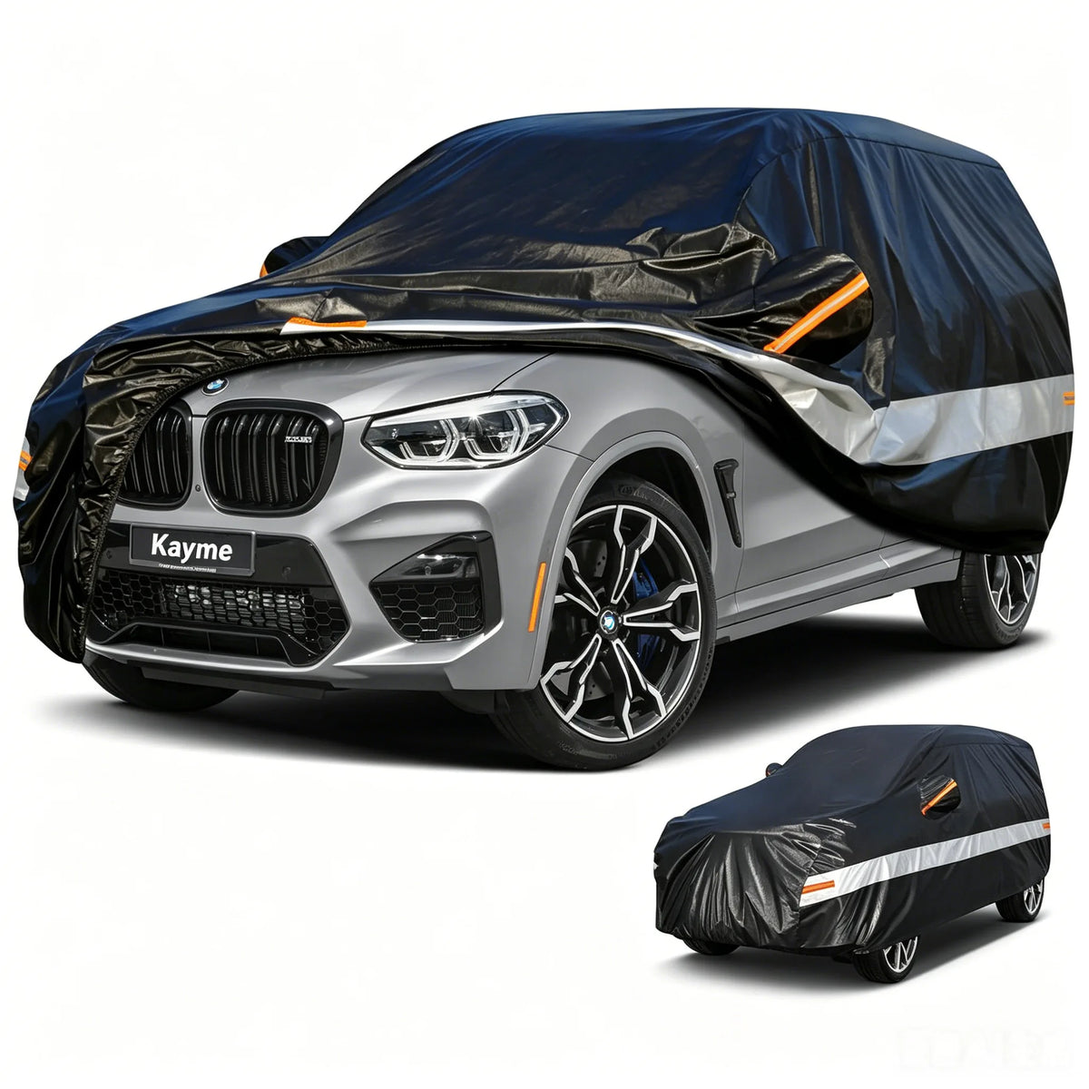 10 Layers Thick Car Cover 100% Waterproof Outdoor Rain Snow UV Dust Sun Protection Full Body Auto Cover All Season Universal Fit