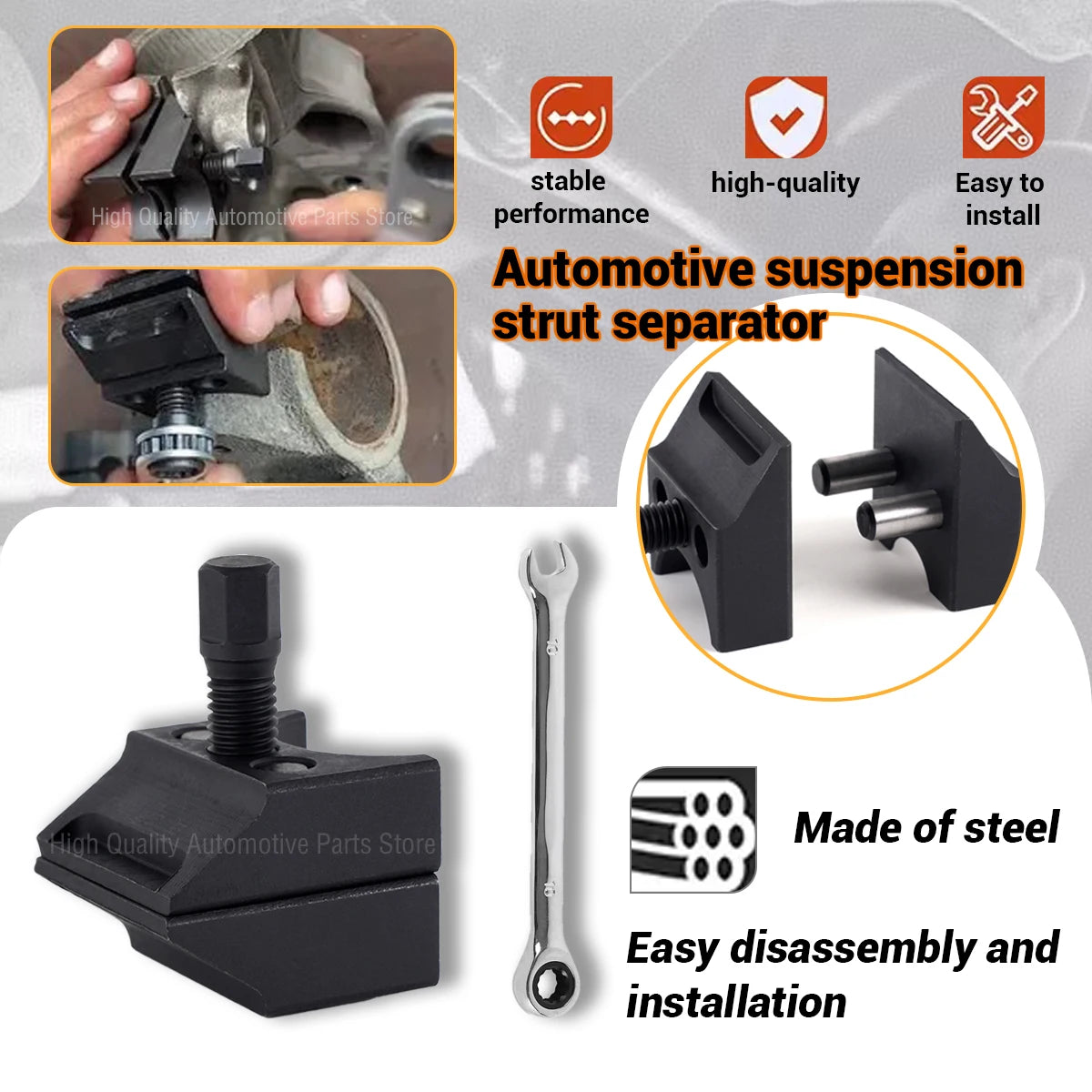 Car Suspension Split Hub Steering Knuckle Spreader Automotive Suspension Strut Separator Hydraulic Shock Absorber Removal Tools CM World
