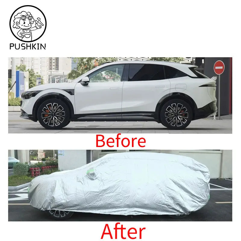 For ZEEKR 7X 2024 2025 2026 Anti-UV Sun Shade Snow Rain Resistant Windproof Cover All Weather Suitable Car Mobile World