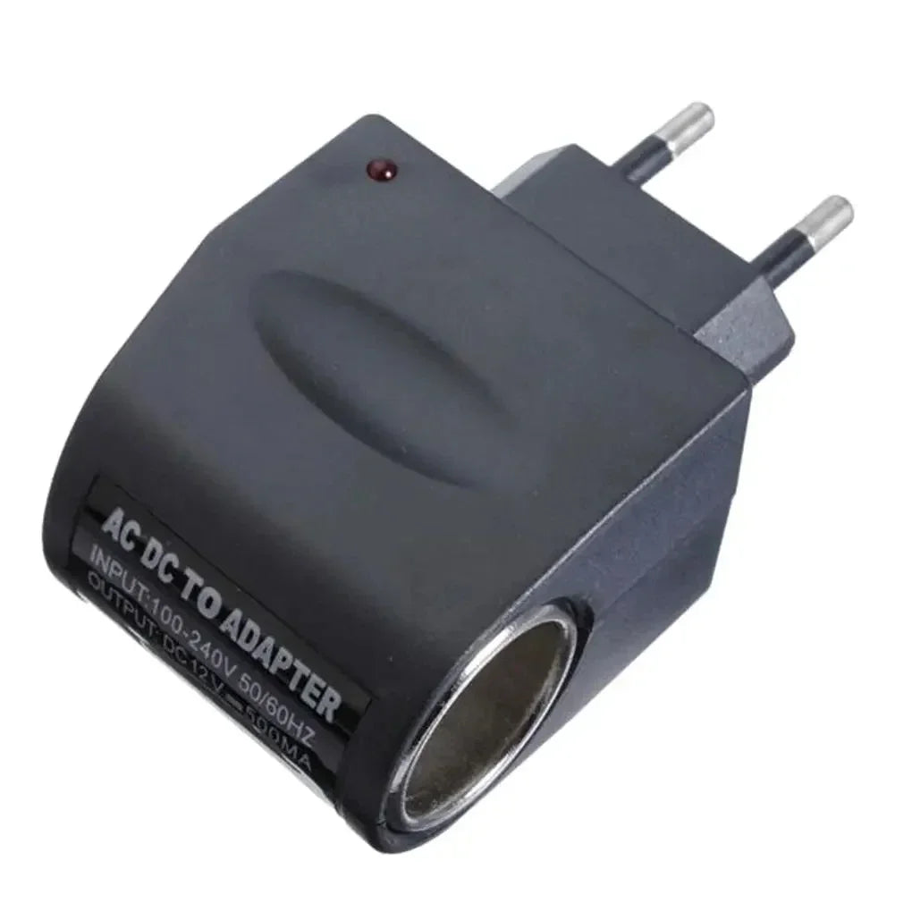1PCS AC Adapter With Car Socket Auto Charger EU Plug 220V AC To 12V DC Use For Car Electronic Devices Use At Home