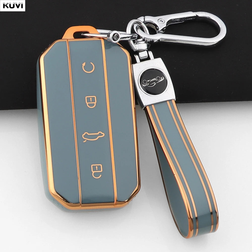 Fashion TPU Car Key Case Cover Shell For Chery Jaecoo J7 J5 7 5 Protection Bag Holder Keychain Keyless Auto Accessories