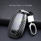 For Infiniti Q50 Q60 QX50 QX55 QX60 Carbon Fiber Car Remote Key Fob Case Chain Cover Holder Protect Accessories CM World