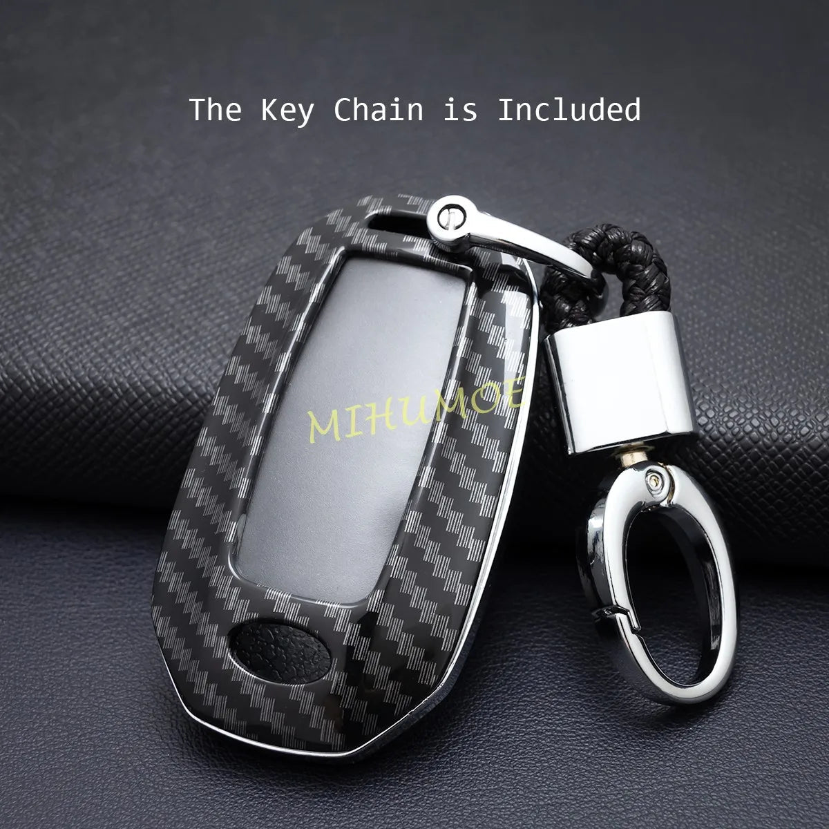 For Infiniti Q50 Q60 QX50 QX55 QX60 Carbon Fiber Car Remote Key Fob Case Chain Cover Holder Protect Accessories CM World