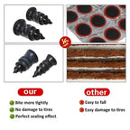 70-10PCS Universal Vacuum Tyre Repair Set For Car Motorcycle Scooter Rubber Tubeless Tire Repair Kit Glue Free Repair Nails