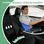 Car Seat Covers Full Set 5-Seats Waterproof Faux Leather Car Seat Cushion Protector Universal Fit for Most Cars SUVs Sedan