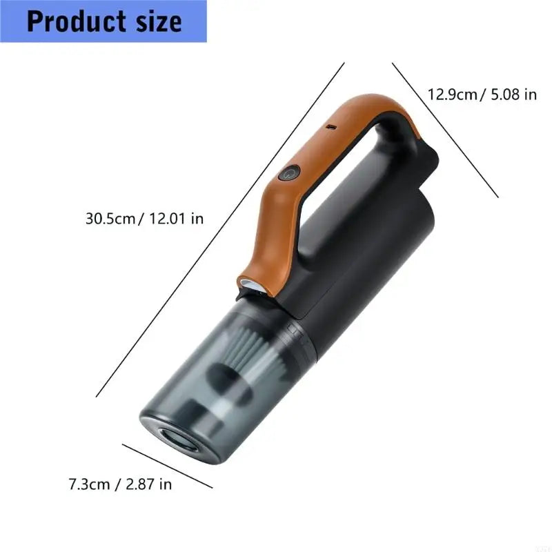 Rechargeable Car Vacuum Cleaner, Handheld Interior Cleaner for Seat Crevices, Dashboard Dust, Floor Mats, Trunk Debris and X37F Car Mobile World