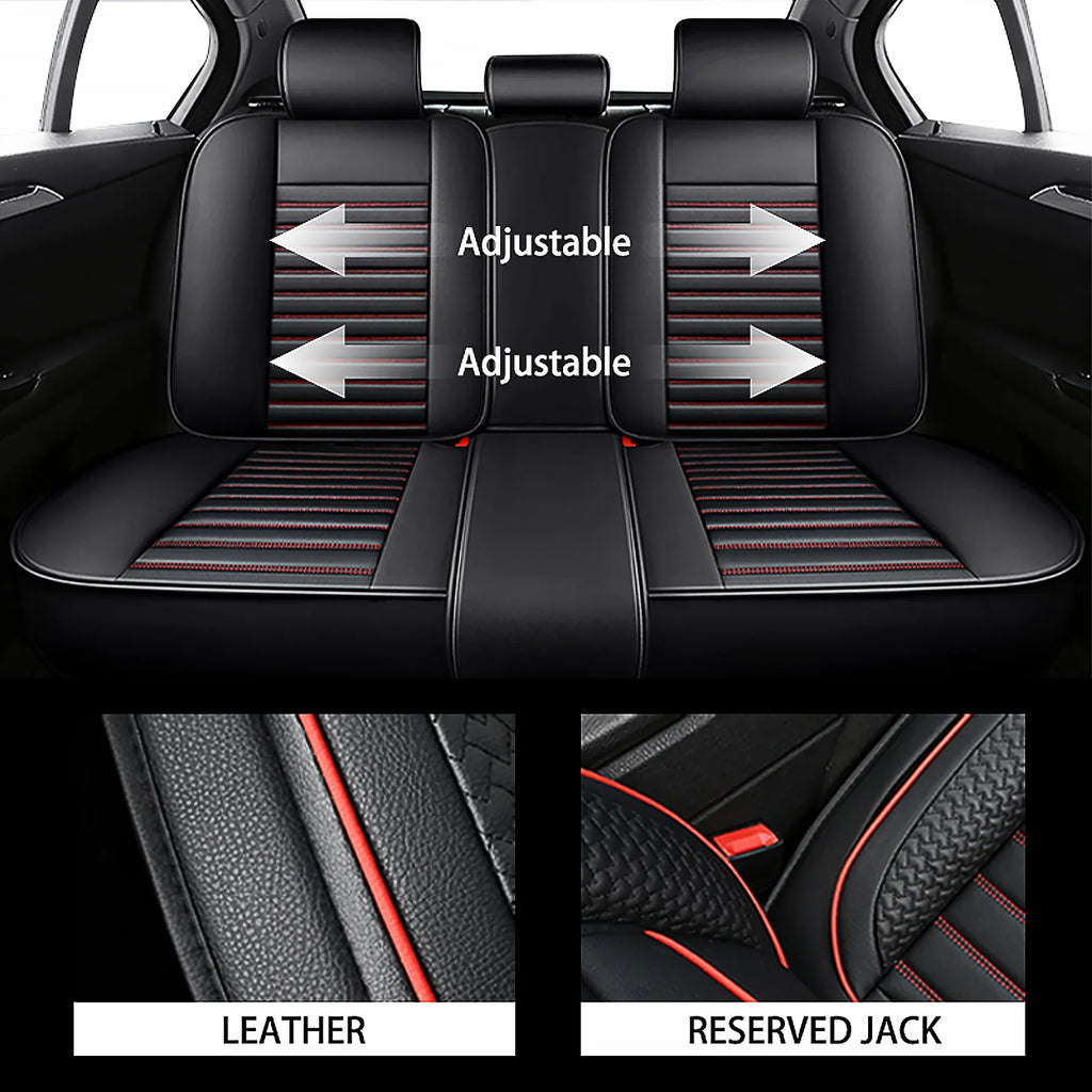 Universal Car Seat Covers for Most Sedans SUVs, Leather Waterproof Airbag Safe, Comfortable Breathable Easy-Clean, Best Gifts