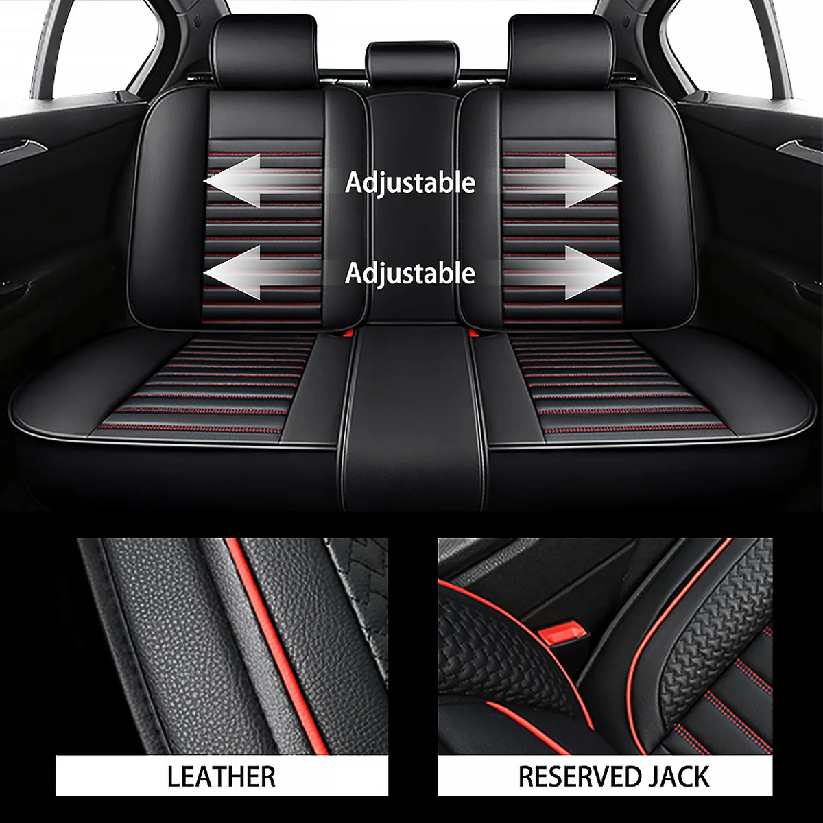 Universal Car Seat Covers for Most Sedans SUVs, Leather Waterproof Airbag Safe, Comfortable Breathable Easy-Clean, Best Gifts