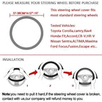For Geely Geometry C Monjaro Coolray Tugella GX3 Atlas Emgrand EC7 GC6 GC9 CK EC8 Carbon Fiber Suede Car Steering Wheel Cover CM World