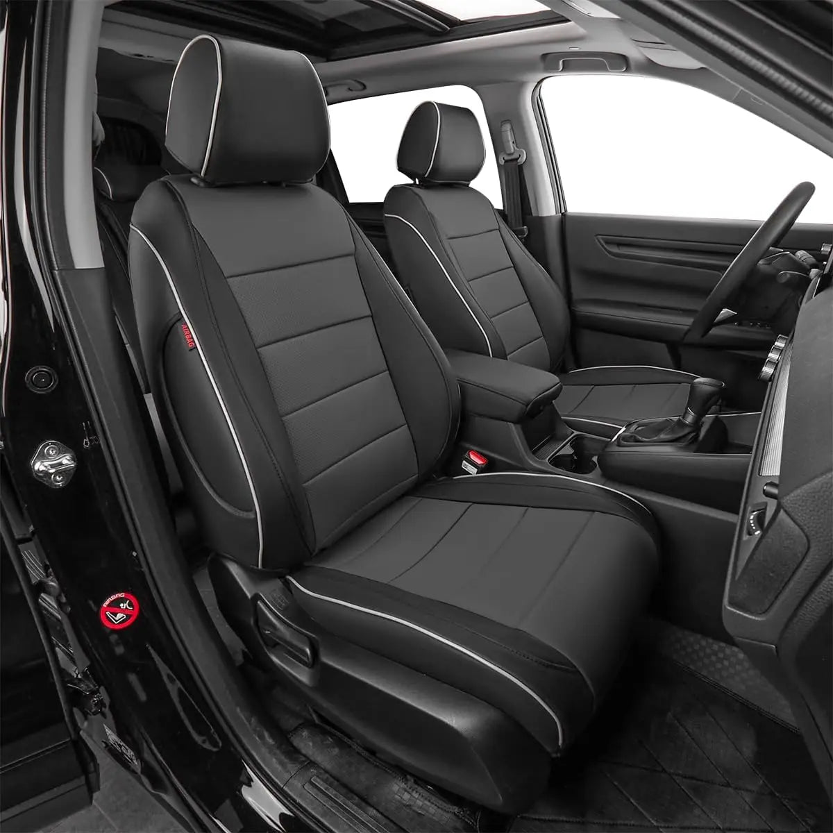 EKR Custom Fit Car Seat Covers Leather Full Set For Honda CRV 2023 2024 2025 2026 LX/EX/ EX-L/Sport/Sport Touring Waterproof Leather Cushion Seat Protective Cover